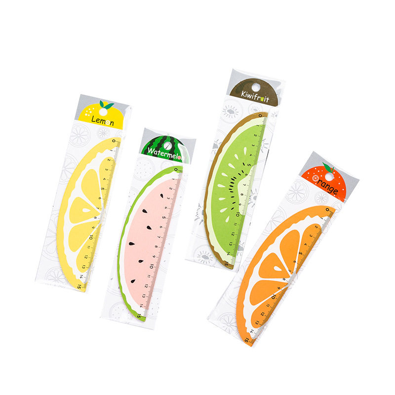 开学礼物尺子儿童水果木质直尺15cm学习用品创意文具学生奖励