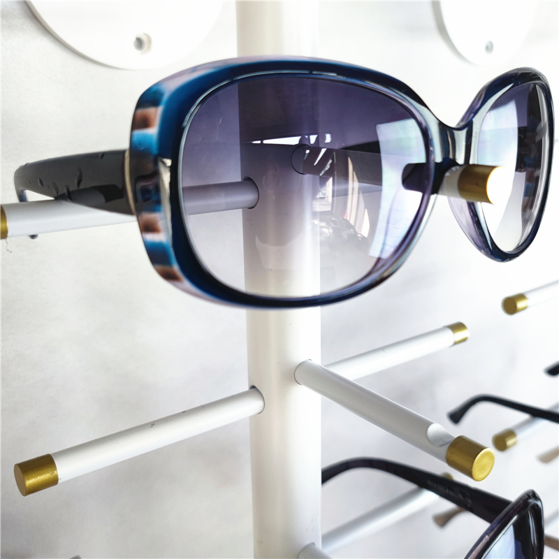 轻奢白色b壁挂式太阳眼镜展示架金色金属墙壁墙面装饰陈列道具货