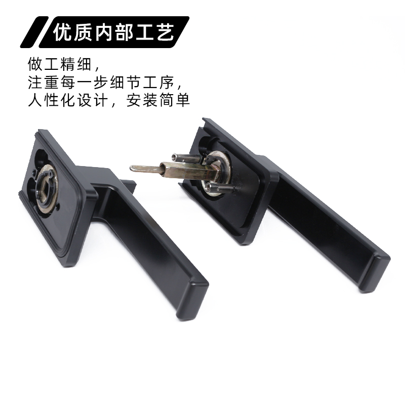 极窄平开门锁小方型极简玻璃铝合金D窄边门锁浴室卫生间通用门把