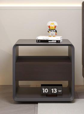 BER8170意式极简卧室深灰色床头柜椭圆形设计师款现代简约轻奢单