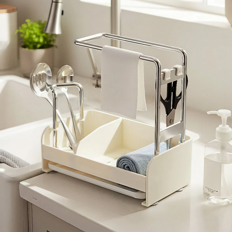 厨房置物架抹布架台面壁挂免打孔