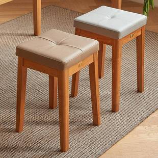 家用实木方凳可叠放餐凳餐桌椅子小凳子简约矮凳客厅梳妆凳高脚凳