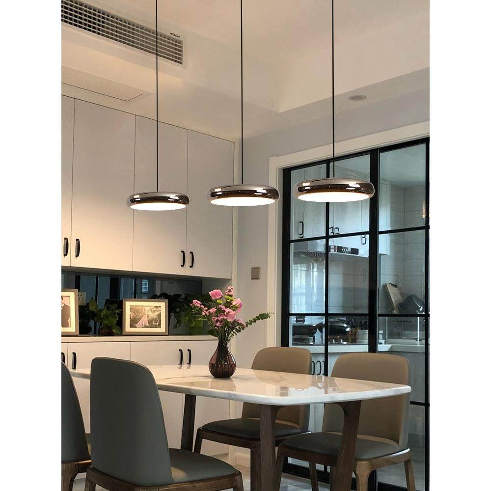 北欧轻奢风餐厅吊灯LED三头吧台现代简约饭厅灯具设计师餐桌灯具