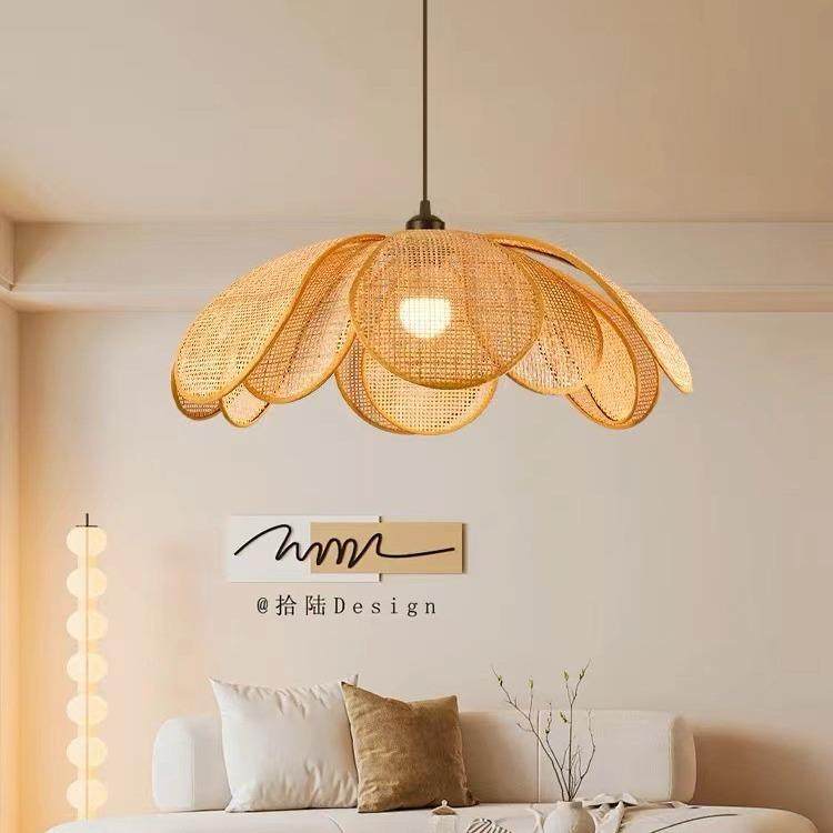 餐厅吊灯日式编织民宿房间卧室客厅灯藤编花瓣创意个性原木风吊灯,畜牧/养殖物资,畜牧/养殖器械,淘宝优惠券,粉丝福利购,淘宝优惠卷
