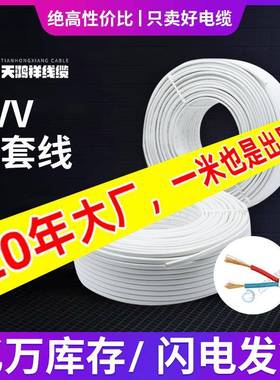 天鸿祥家装工程白色RVV护套线2*2.5绝缘铜芯电线聚氯乙烯电线电缆