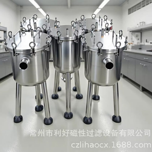 管道式永磁干粉过滤器304/316不锈钢强磁棒除铁吸附磁性过滤设备