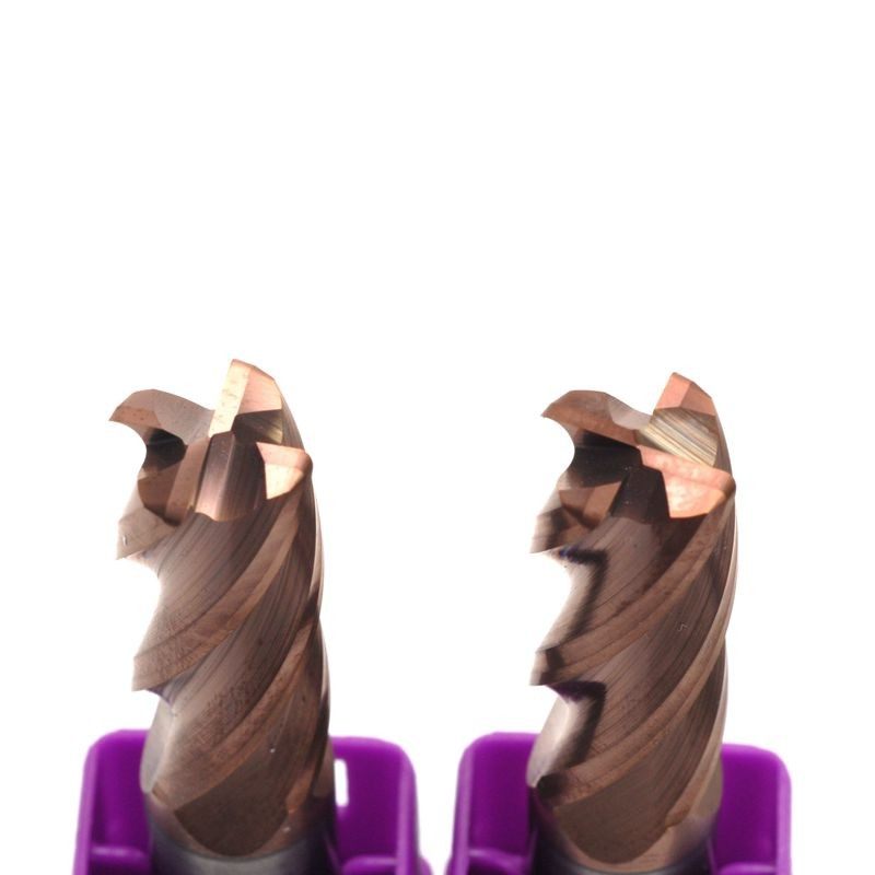 60度4刃钨钢合金涂层圆鼻刀牛鼻数控CNC不锈钢立铣刀R 0.2 0.5 1