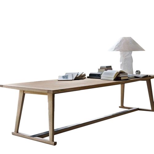 原木复古做旧实木办公会议桌长条桌简约工作台培训桌会议桌椅组合