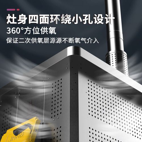 无烟柴火灶户外农村家用烧木柴不锈钢移动灶台室内气化大锅灶炉灶