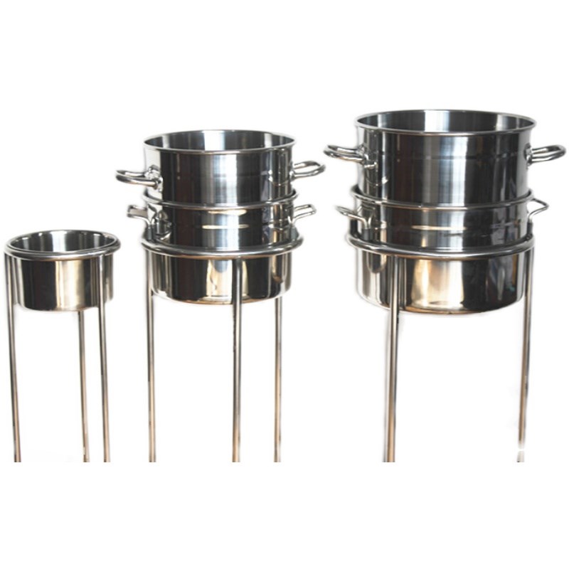 蛙鱼凉虾槐花粉漏勺漏盆漏桶不锈钢商用凉粉摆摊工具定做架子漏孔