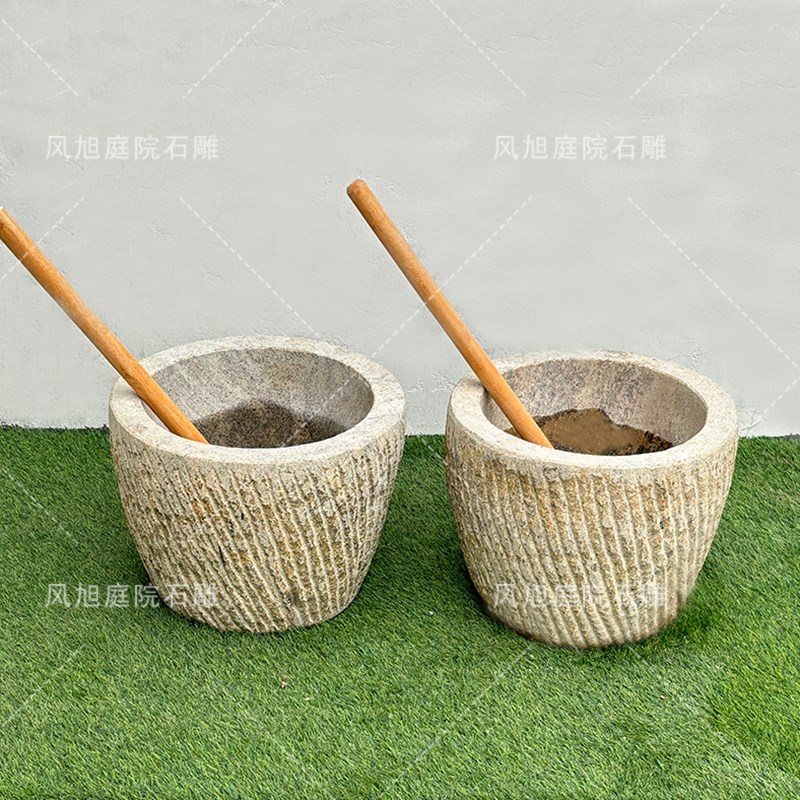 石雕打糍粑工具大号石臼家用特大号老式石窝年糕辣椒窝子艾绒复古