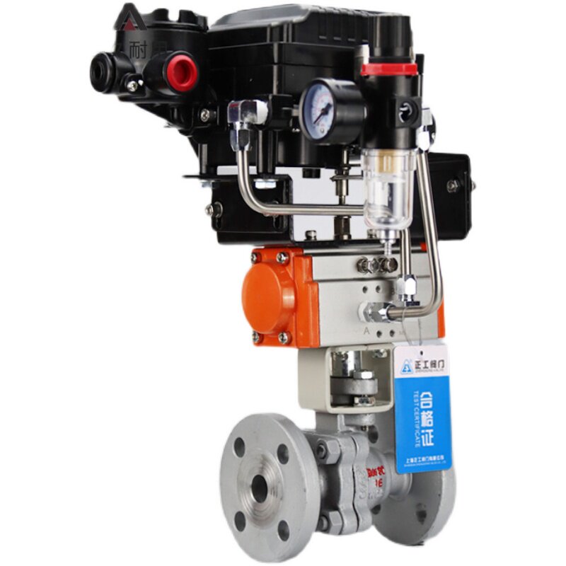 气动调节球阀PLC模拟量4-20mA智能流量比例控制SIL防爆O型切断阀