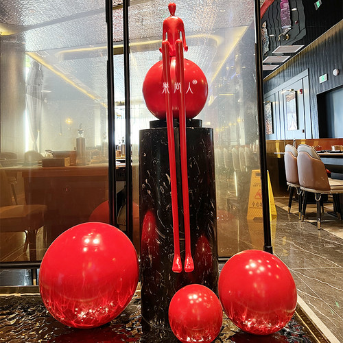 大长腿雕塑摆件抽象人物售楼处酒店大堂展厅现代轻奢落地艺术装饰