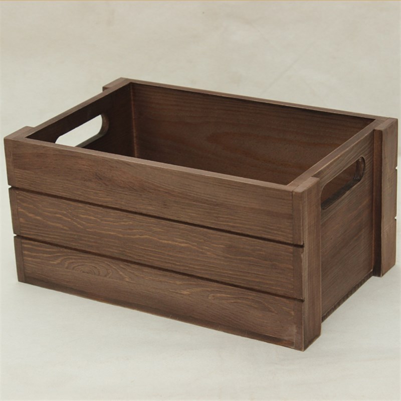 木盒定制无盖收纳展示盒木质杂物整理箱长方形木盒子木箱复古定做