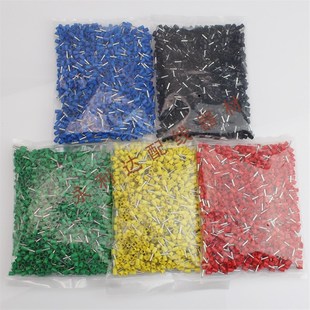 针形端子 VE管形预绝缘端头E6012冷压接线端子线鼻子1000只紫铜