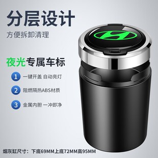 现代车载烟灰缸领动朗动名图ix25悦动ix35途胜原装 专用车内烟灰缸