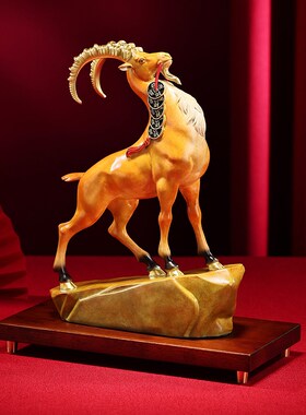 彩铜《领头羊》摆件生肖羊家居客厅办公室桌面乔迁开业礼品摆设