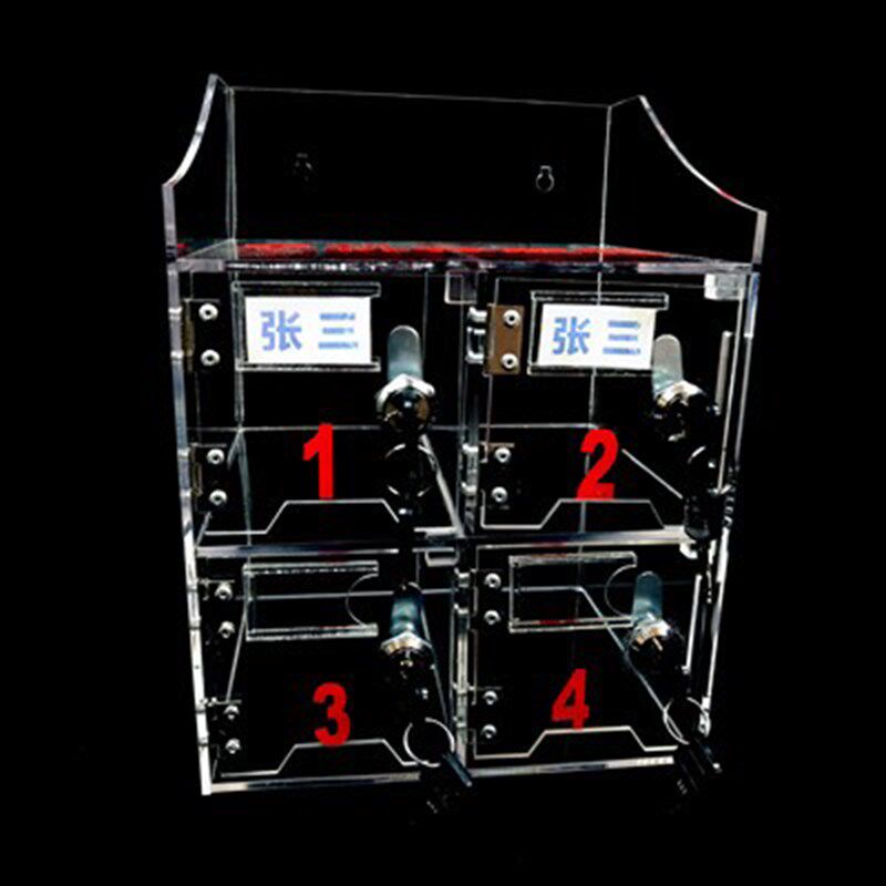 手机存放箱定制保管柜有机玻璃壁挂存放柜防尘透明手机收纳箱带锁