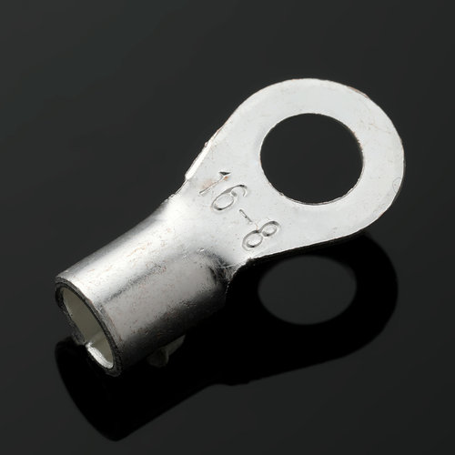 国标紫铜b OT冷压接线端子 RNB圆型裸端头OT16-8 铜鼻子500只 焊