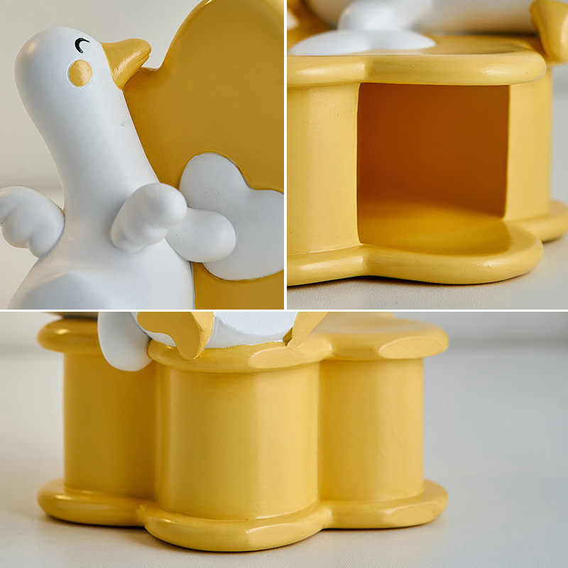 创意笔筒办公室桌面装饰品可爱加油鸭子摆件学生儿童女孩实用礼物