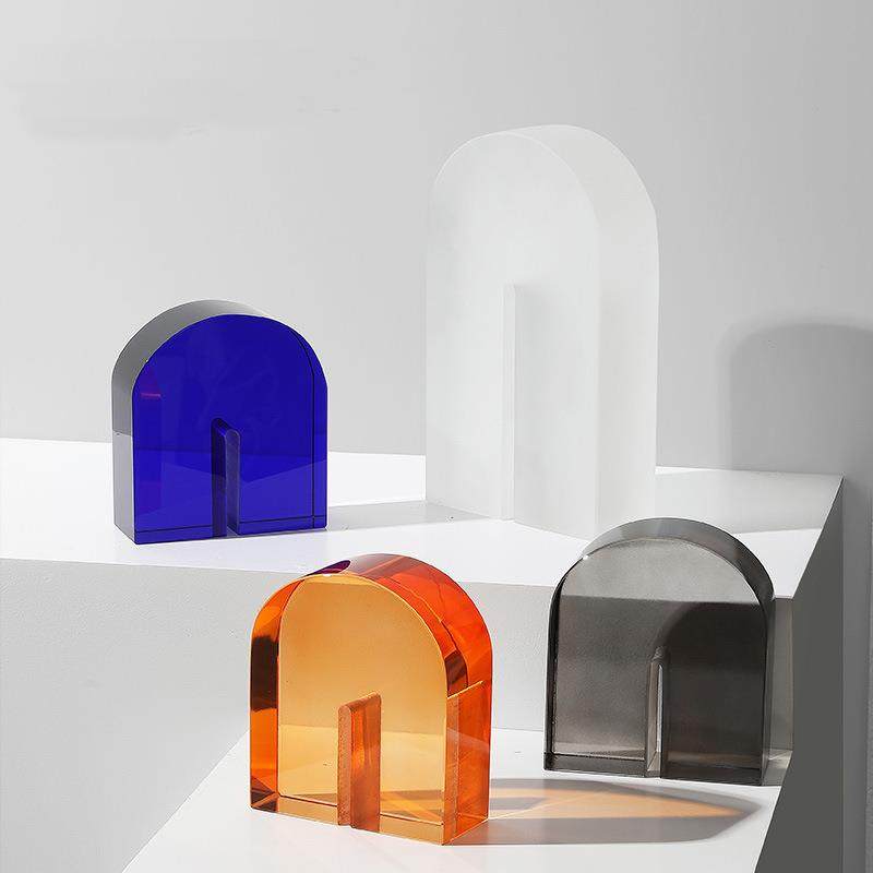 彩色玻璃拱门几何摆件客厅书房办公室桌面书柜创意书挡软装饰品,清洗/食品/商业设备,风口/风叶/风机配件,淘宝优惠券,粉丝福利购,淘宝优惠卷