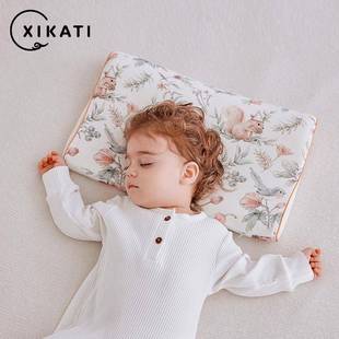 婴儿枕头0到6个月新生儿宝宝云片枕儿童3岁以上幼儿园专用斜坡枕