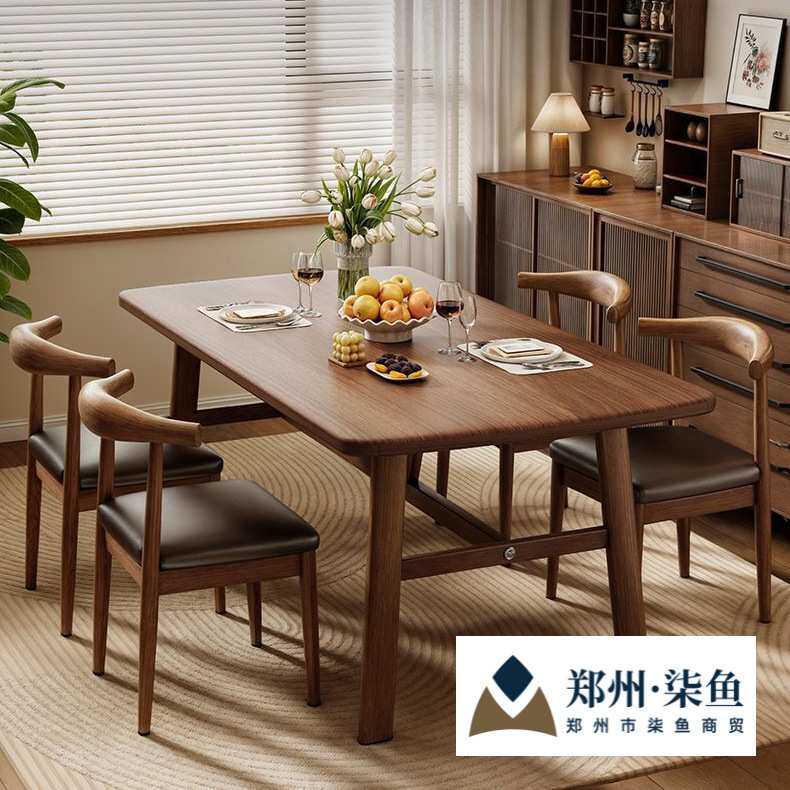 餐桌家用小户型吃饭现代简约长方形餐桌椅桌椅商用饭桌桌子组合