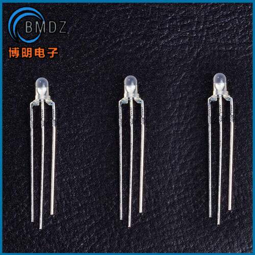 F3/3mm雾状红黄双色共阴/共阳 红黄双色3脚led灯珠 直插LED发光管