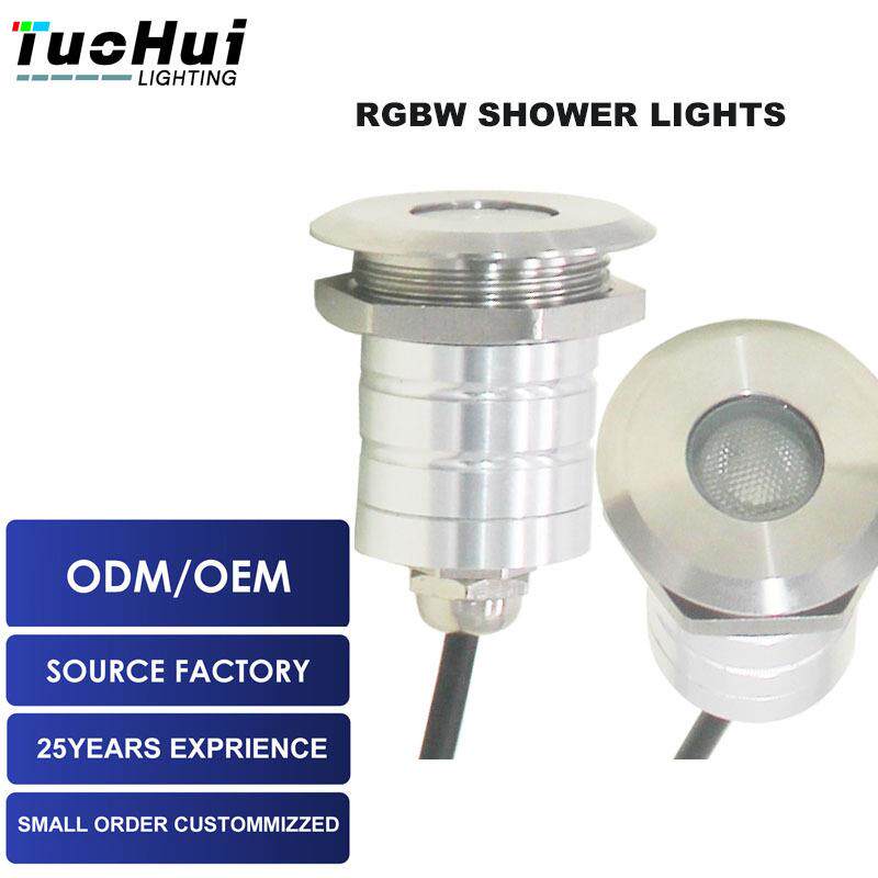 304不锈钢IP68防水RGB LED天幕淋浴灯雨淋灯RGB船用尾水氛围灯