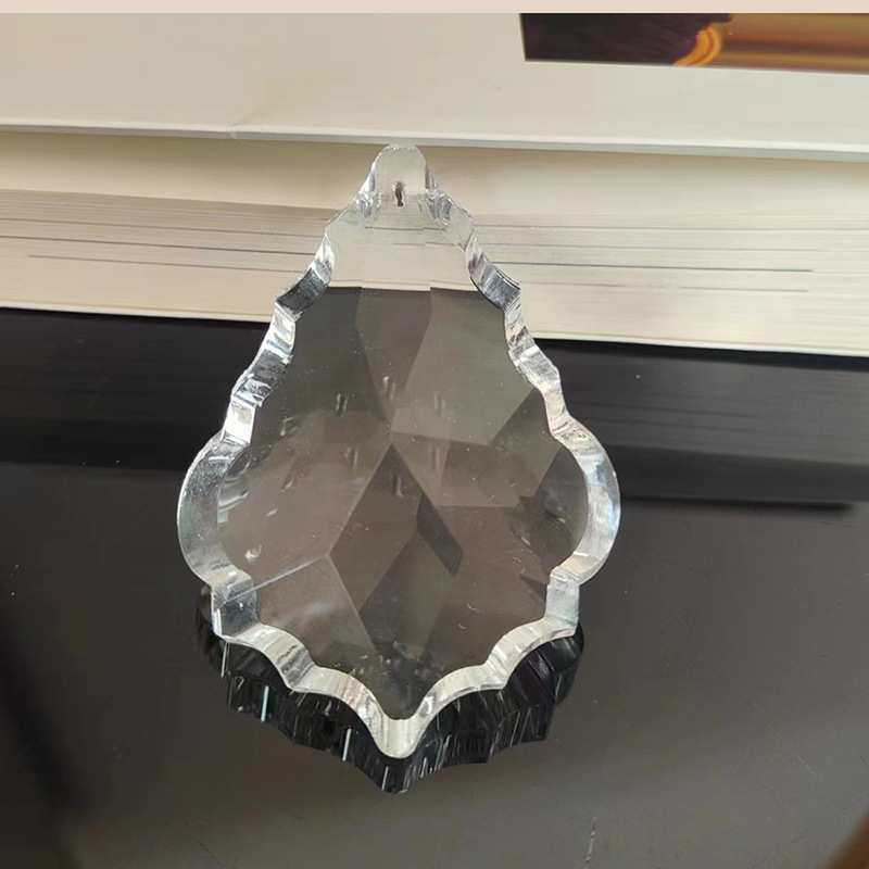 机磨枫叶水晶灯配件水晶珠帘吊坠  　婚庆圣诞酒店工程灯配件