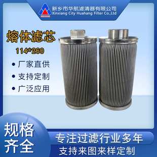 供应定制熔体滤芯 114*260 熔喷机过滤器滤网 不锈钢折叠网过滤芯