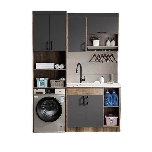 铝合金阳台洗衣机柜滚筒洗衣一体台盆组合伴侣带搓衣板洗衣槽池