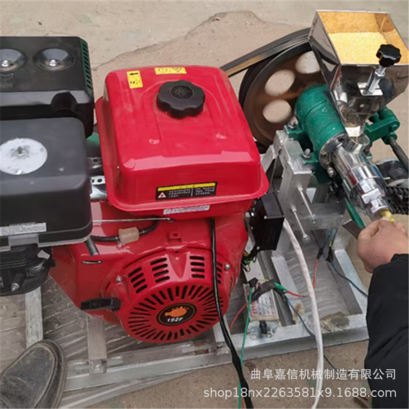 新型多功能五谷杂粮膨化机商用摆摊用柴油汽油大米爆米花江米棍机