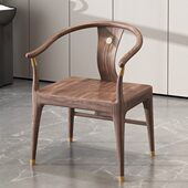 新中式 圈椅实木餐椅禅意书椅现代简约家用中国风靠椅