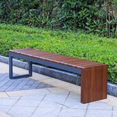 公园椅户外长椅子钢板成品座椅室外长条凳广场小区休息双人长板凳