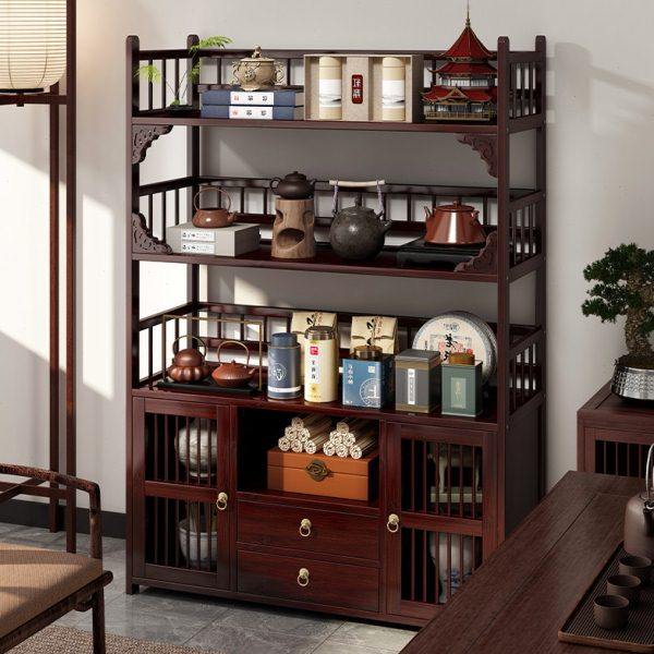 茶柜置物架新中式博古架茶室非实木多宝阁茶叶展示架子高端茶水柜,住宅家具,多宝格/博古架,淘宝优惠券,粉丝福利购,淘宝优惠卷