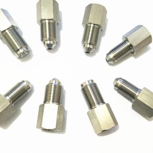 304不锈钢变径接头刹车油管ABS泵转换10变12蘑菇喇叭内外丝连接延