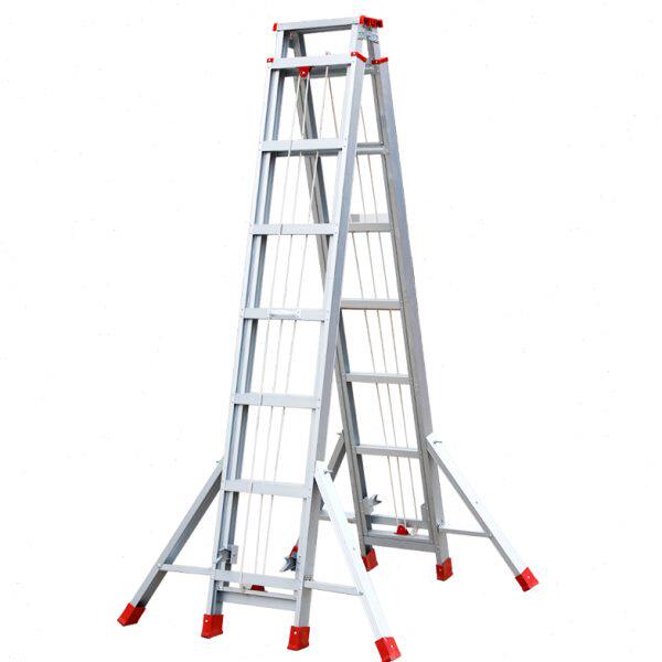 铝合金梯子移动爬梯人字升降梯多功能伸缩楼梯工程梯双面侧收缩梯