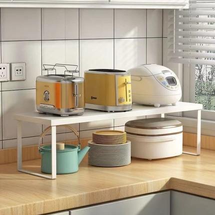 新款台面分层收纳架厨柜内碗碟调味料整理架单层置物架厨房烤箱架