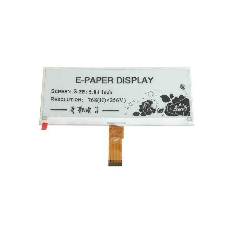 5.84寸eink电子墨水屏支持局部刷新长条形电纸屏QYEG0584BNF686F0