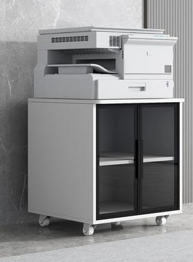 打印机柜A3复印机柜圆角移动底座柜储物柜文件柜资料柜玻璃门
