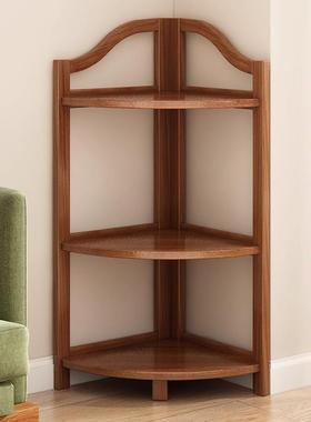 转角置物架角落墙角柜墙边拐角落地收纳架客厅卧室靠墙三角储物柜