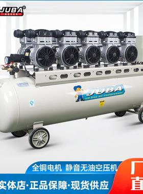 空压机大型高压380V飓霸无油低音工业级气泵汽修喷漆充气泵220