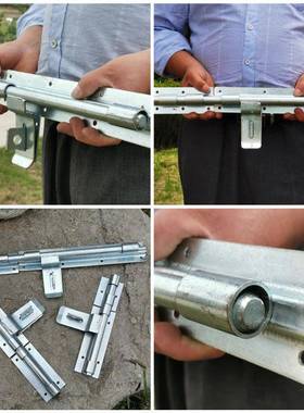 加粗加厚门插销加长门锁扣大门栓免打孔门闩防贼盗焊接大铁门鼻子