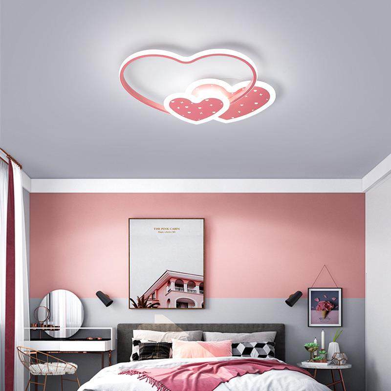 简约现代卧室灯网红心形北欧led吸顶灯粉色少女无极调光卧室灯具,清洗/食品/商业设备,风口/风叶/风机配件,淘宝优惠券,粉丝福利购,淘宝优惠卷