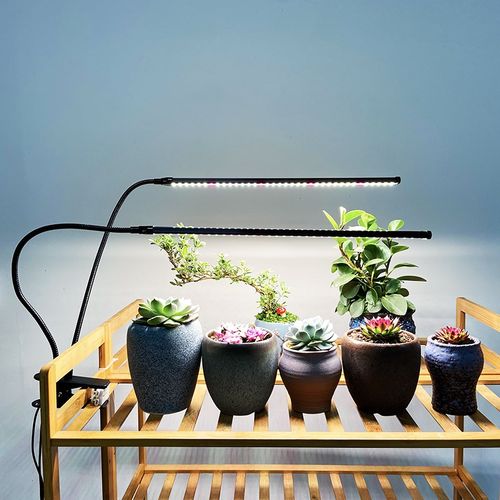 LED全光谱植物生长补光灯花架夹子金属软管定时款多肉盆栽绿植灯