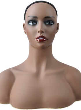 1018假发仿真头模L74028欧美彩妆假模特帽子饰品拍摄展示上半身女