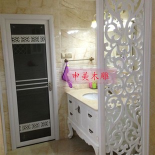 定制密度板镂空雕花奥松西安北实木格电视背景墙玄关隔断吊顶屏风
