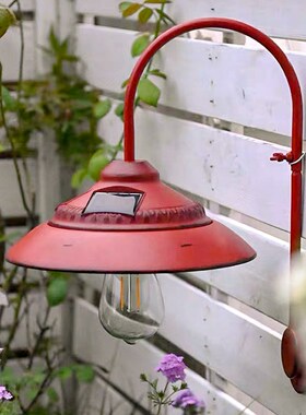 铁艺复古蓝色高亮户外阳台壁灯装饰灯过道L别摆件意庭院花园太阳