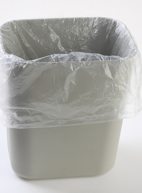 宾馆酒店客房f一次性白色平口透明加厚家用小号垃圾袋45*45*50